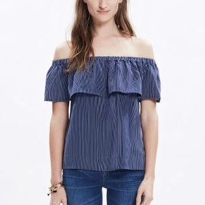 Madewell Silk Off-The-Shoulder Blouse